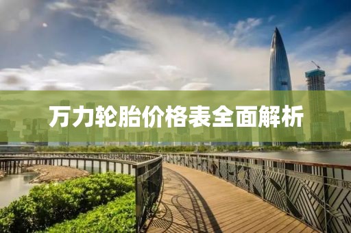 万力轮胎价格表全面解析