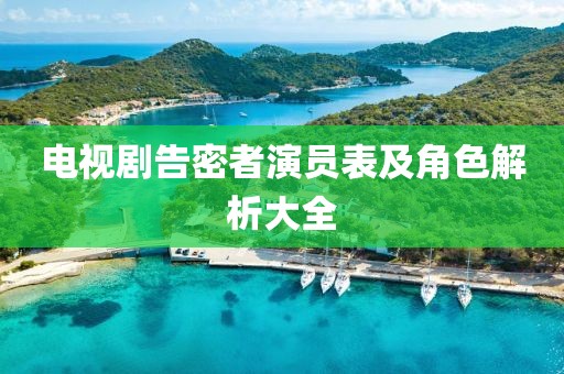 电视剧告密者演员表及角色解析大全