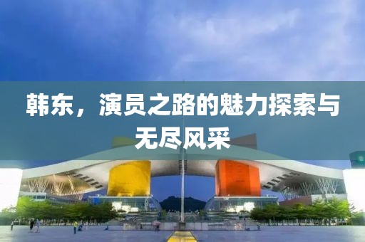 韩东，演员之路的魅力探索与无尽风采