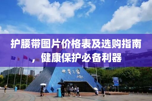 护腰带图片价格表及选购指南，健康保护必备利器