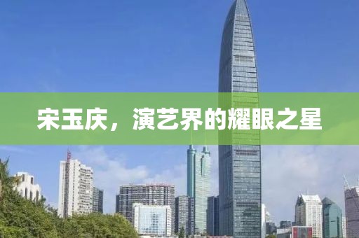 宋玉庆，演艺界的耀眼之星