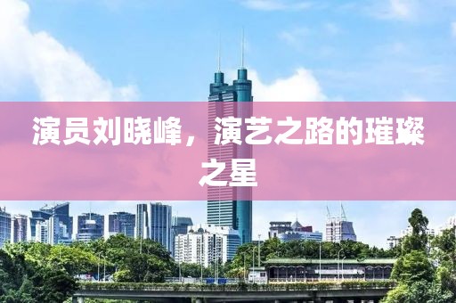 演员刘晓峰，演艺之路的璀璨之星