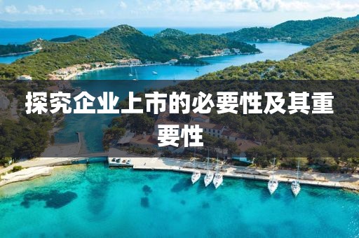 探究企业上市的必要性及其重要性