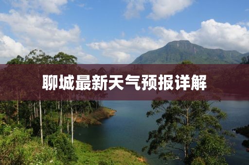 聊城最新天气预报详解