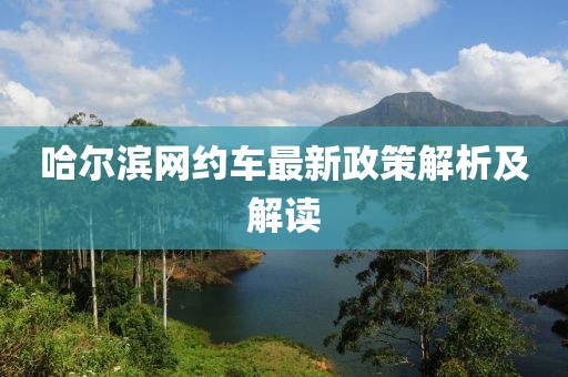 哈尔滨网约车最新政策解析及解读
