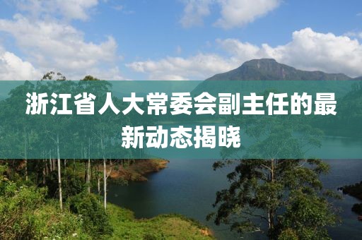 浙江省人大常委会副主任的最新动态揭晓