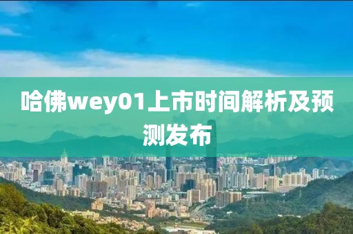 哈佛wey01上市时间解析及预测发布