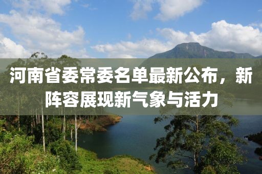 河南省委常委名单最新公布，新阵容展现新气象与活力