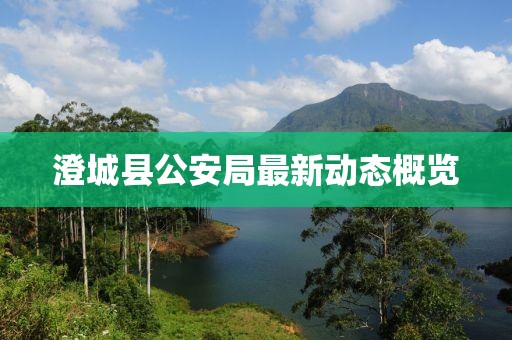 澄城县公安局最新动态概览