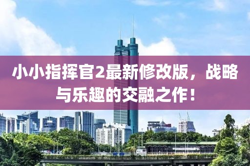 小小指挥官2最新修改版，战略与乐趣的交融之作！