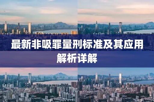 最新非吸罪量刑标准及其应用解析详解