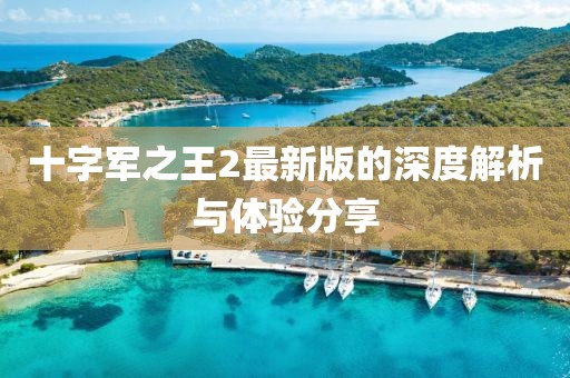 十字军之王2最新版的深度解析与体验分享