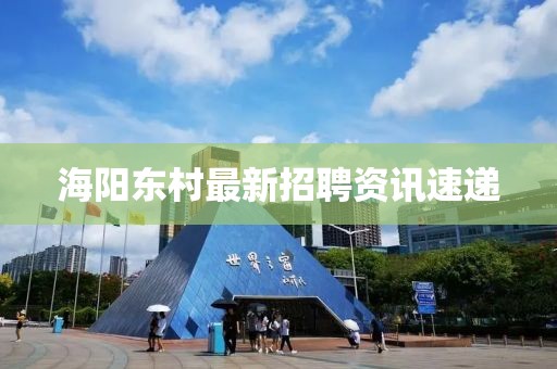 海阳东村最新招聘资讯速递
