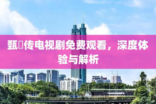 甄嬛传电视剧免费观看，深度体验与解析