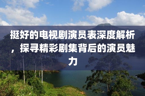 挺好的电视剧演员表深度解析，探寻精彩剧集背后的演员魅力