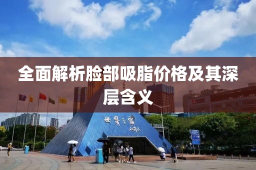 全面解析脸部吸脂价格及其深层含义