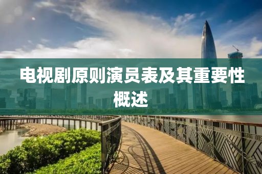 电视剧原则演员表及其重要性概述