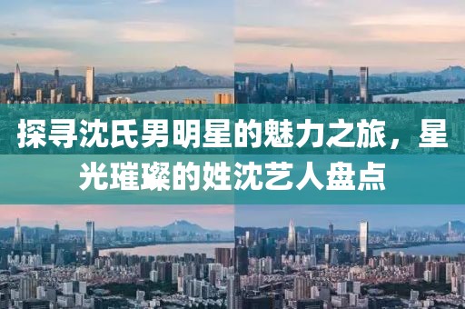 探寻沈氏男明星的魅力之旅，星光璀璨的姓沈艺人盘点