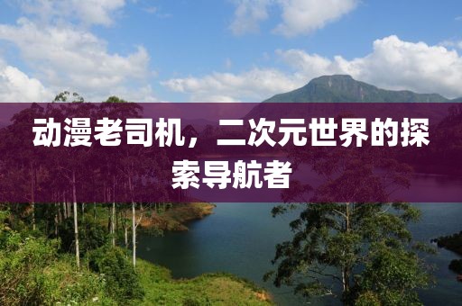 动漫老司机，二次元世界的探索导航者