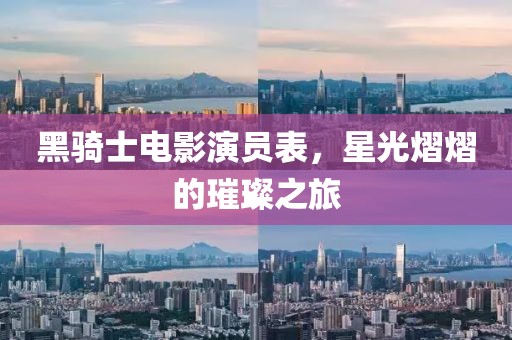 黑骑士电影演员表，星光熠熠的璀璨之旅