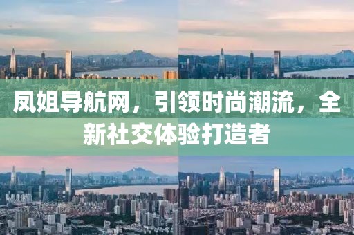凤姐导航网，引领时尚潮流，全新社交体验打造者
