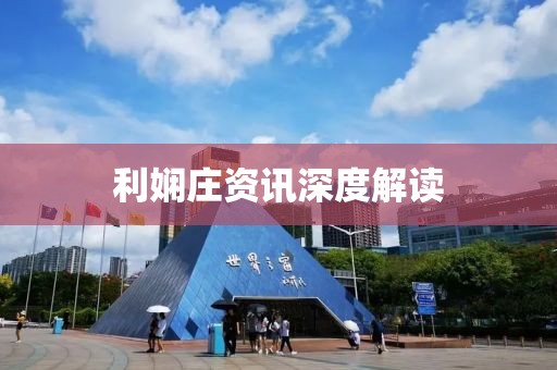 利娴庄资讯深度解读