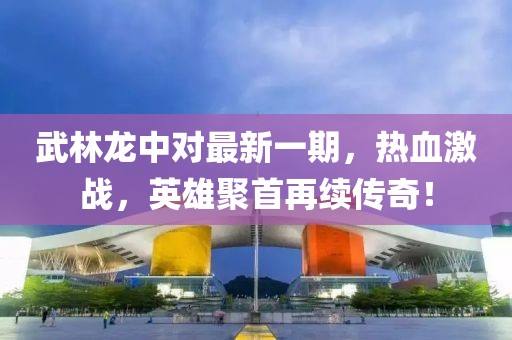 武林龙中对最新一期，热血激战，英雄聚首再续传奇！
