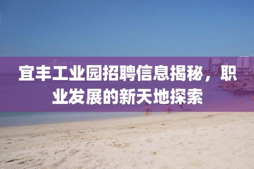 宜丰工业园招聘信息揭秘，职业发展的新天地探索
