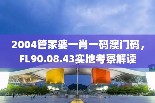 2004管家婆一肖一码澳门码，FL90.08.43实地考察解读