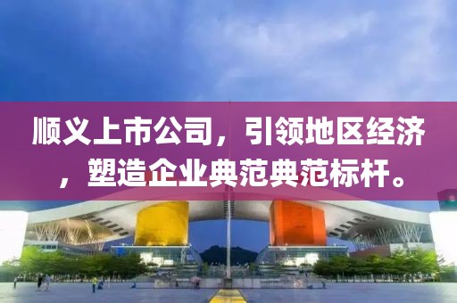 顺义上市公司，引领地区经济，塑造企业典范典范标杆。