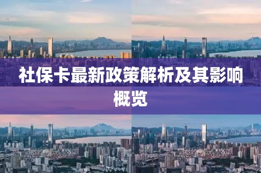 社保卡最新政策解析及其影响概览