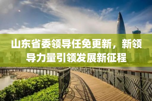 山东省委领导任免更新，新领导力量引领发展新征程