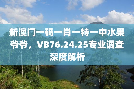新澳门一码一肖一特一中水果爷爷，VB76.24.25专业调查深度解析