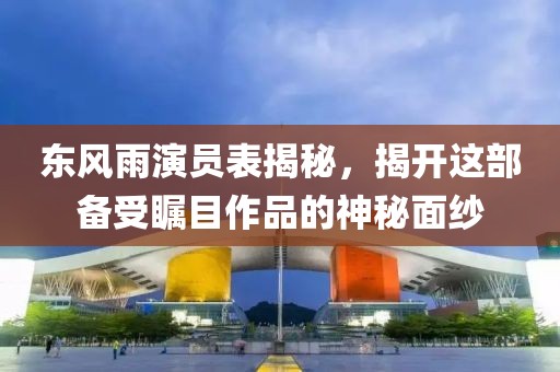东风雨演员表揭秘，揭开这部备受瞩目作品的神秘面纱