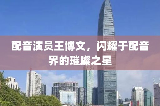 配音演员王博文，闪耀于配音界的璀璨之星