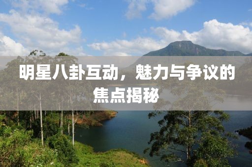 明星八卦互动，魅力与争议的焦点揭秘