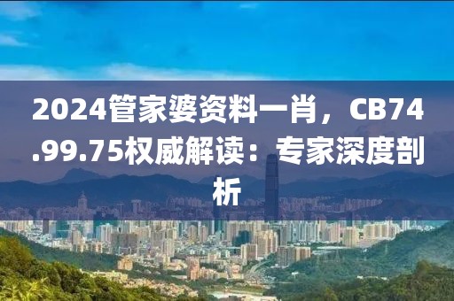 2024管家婆资料一肖，CB74.99.75权威解读：专家深度剖析