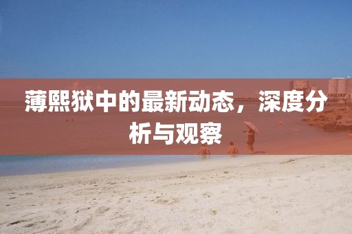 薄熙狱中的最新动态，深度分析与观察