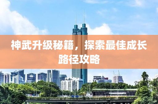 神武升级秘籍，探索最佳成长路径攻略