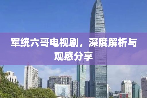 军统六哥电视剧，深度解析与观感分享