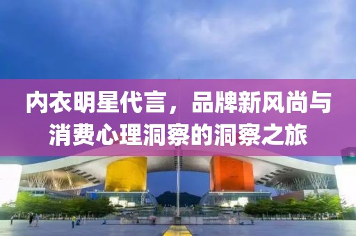 内衣明星代言，品牌新风尚与消费心理洞察的洞察之旅