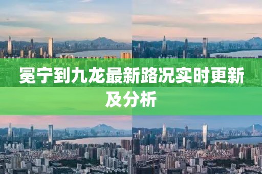 冕宁到九龙最新路况实时更新及分析