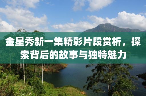 金星秀新一集精彩片段赏析，探索背后的故事与独特魅力