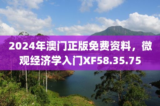 2024年澳门正版免费资料，微观经济学入门XF58.35.75