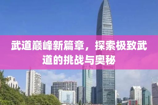 武道巅峰新篇章，探索极致武道的挑战与奥秘