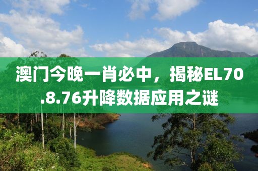 澳门今晚一肖必中，揭秘EL70.8.76升降数据应用之谜