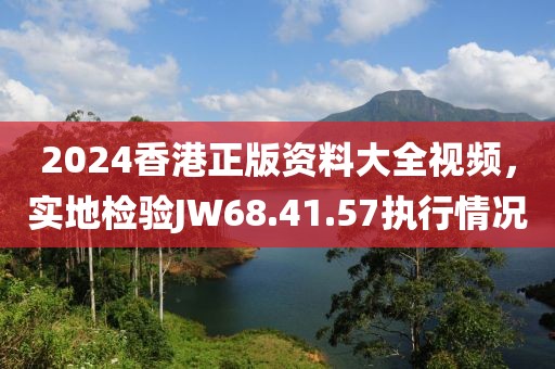 2024香港正版资料大全视频，实地检验JW68.41.57执行情况