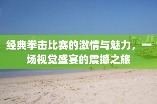 经典拳击比赛的激情与魅力，一场视觉盛宴的震撼之旅