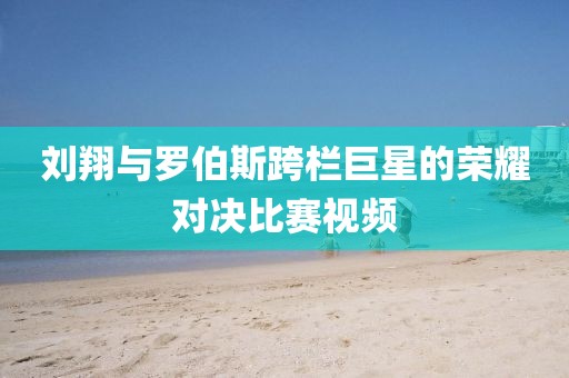 刘翔与罗伯斯跨栏巨星的荣耀对决比赛视频