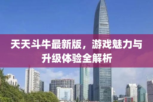 天天斗牛最新版，游戏魅力与升级体验全解析